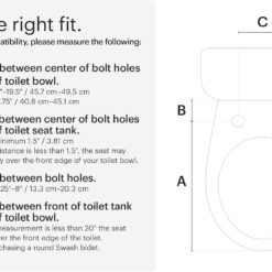 Brondell Bidet Toilet Seat S1400, Smart Toilet Seat, Dual Stainless-Steel, Self-Cleaning Nozzle, Elongated