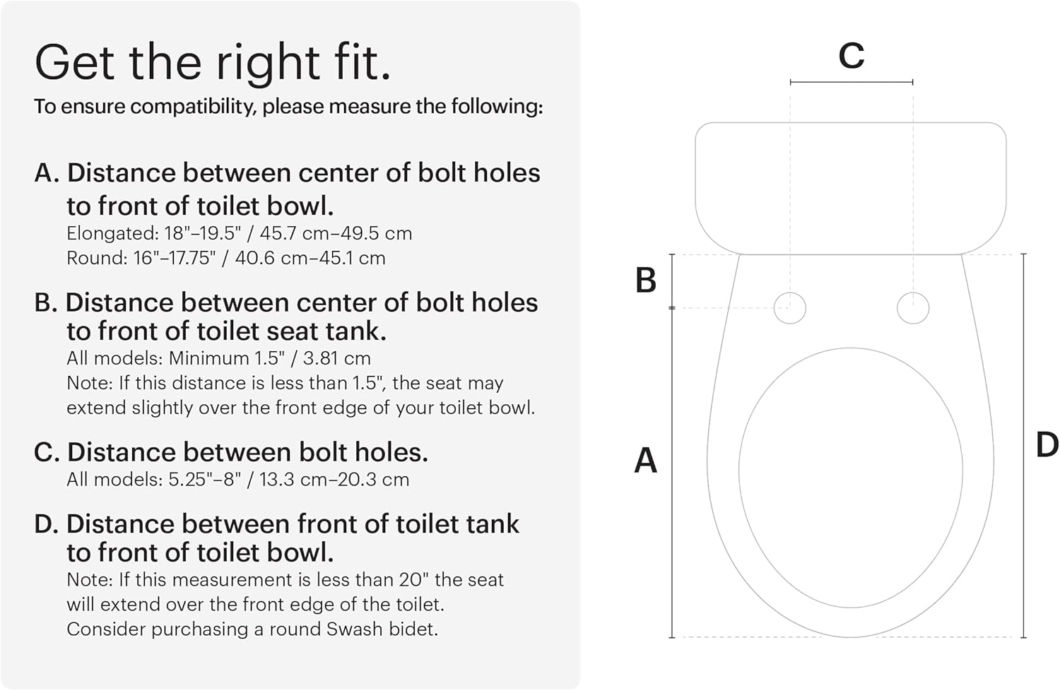 Brondell Bidet Toilet Seat S1400, Smart Toilet Seat, Dual Stainless-Steel, Self-Cleaning Nozzle, Elongated