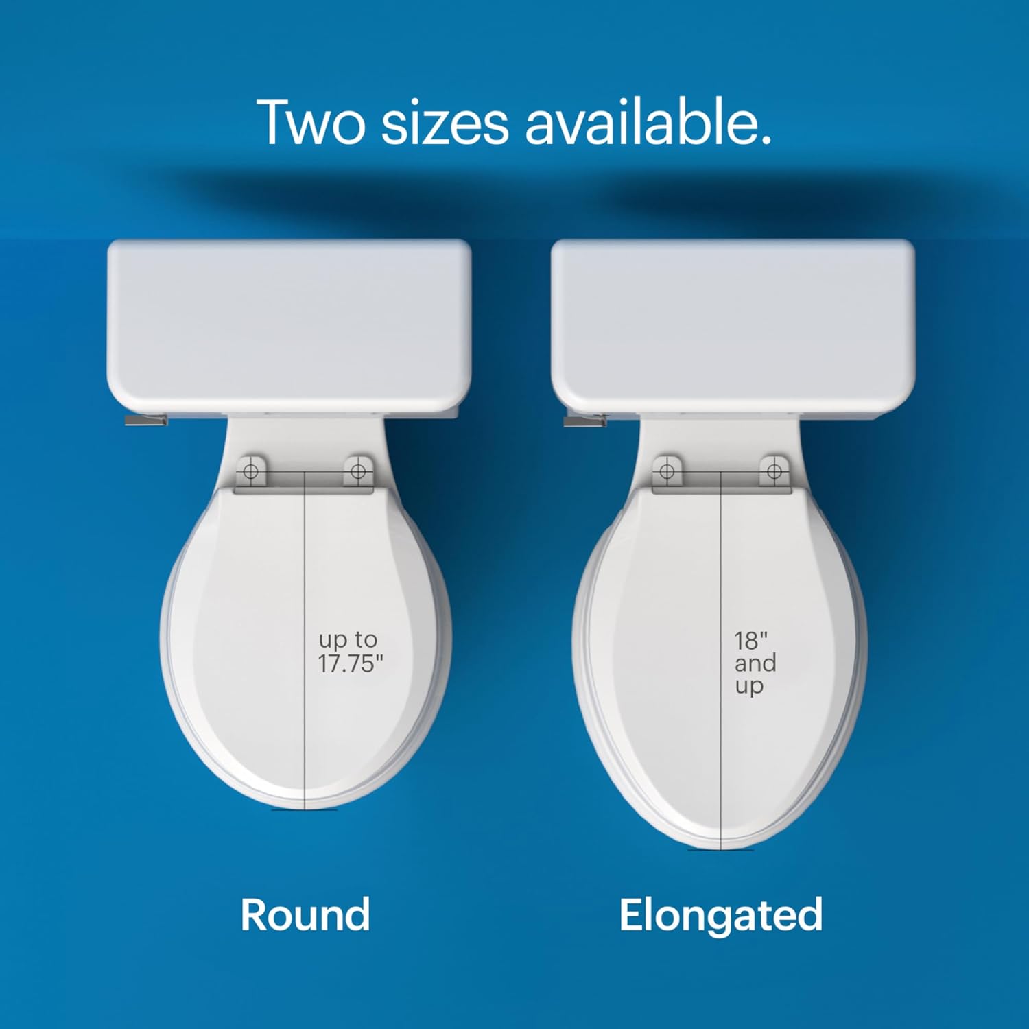 Brondell Bidet Toilet Seat S1400, Smart Toilet Seat, Dual Stainless-Steel, Self-Cleaning Nozzle, Round