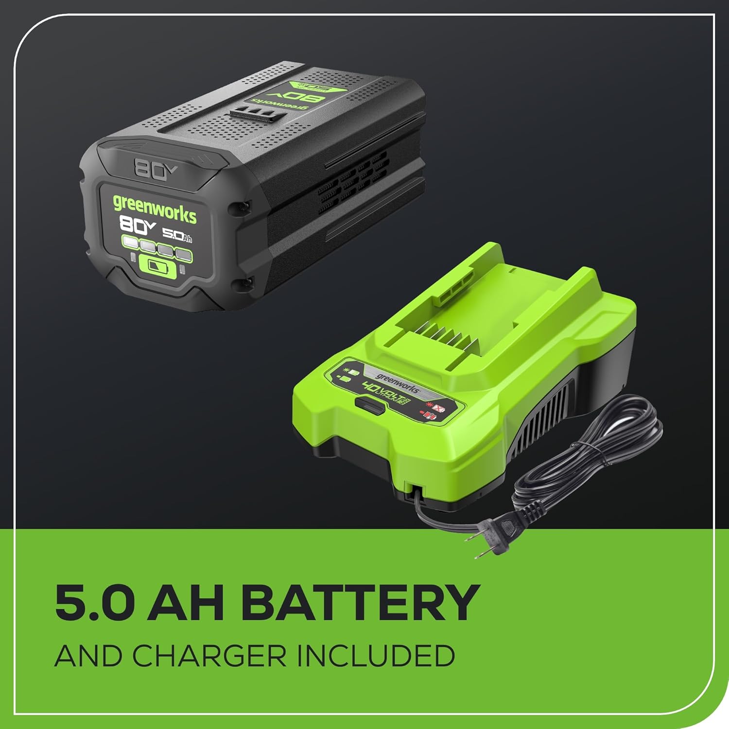 Greenworks 40V 21" Brushless Cordless (Self-Propelled) Lawn Mower (LED Headlight + Aluminum Handles), 5.0Ah Battery and Charger Included (75+ Compatible Tools)