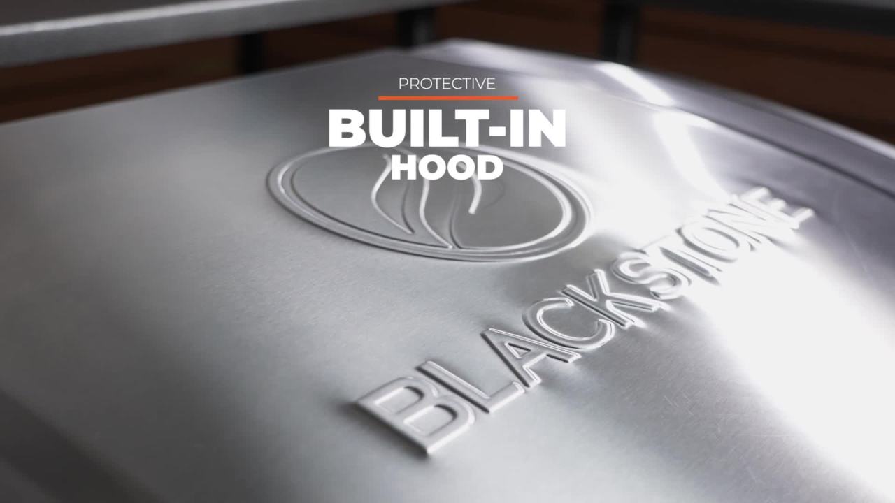 Blackstone Pro Series 4-Burner 36" Propane Omnivore Drop-in Outdoor Griddle with Hood