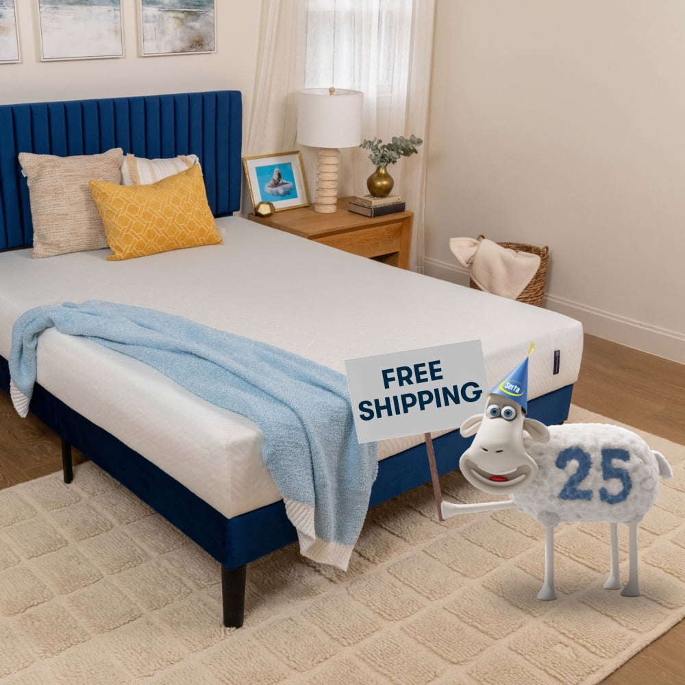 Serta 10" King Medium Tight Top Cooling Gel Memory Foam Mattress in a Box - Fiberglass Free