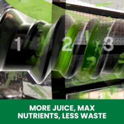 Omega Cold Press Juicer Machine, Vegetable and Fruit Juice Extractor and Nutrition System, Silver