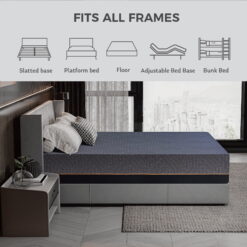 MLILY Ego Black 14 inch Full Memory Foam Mattress, Gel Mattress in a Box, Medium