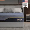 MLILY Ego Black 14 inch Full Memory Foam Mattress, Gel Mattress in a Box, Medium