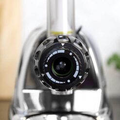 Omega Cold Press Juicer Machine, Vegetable and Fruit Juice Extractor and Nutrition System, Chrome