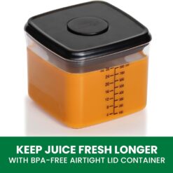 Omega Cold Press Juicer Machine, Vegetable and Fruit Juice Extractor and Nutrition System, Black