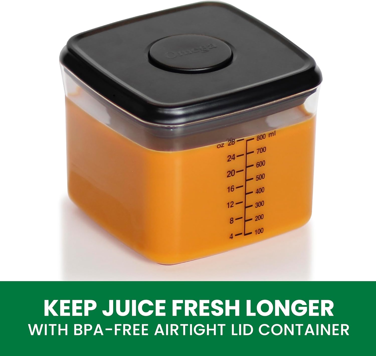 Omega Cold Press Juicer Machine, Vegetable and Fruit Juice Extractor and Nutrition System, Black