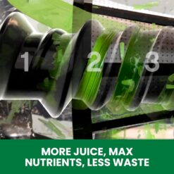 Omega Cold Press Juicer Machine, Vegetable and Fruit Juice Extractor and Nutrition System, Black