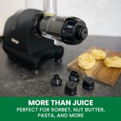 Omega Cold Press Juicer Machine, Vegetable and Fruit Juice Extractor and Nutrition System, Black