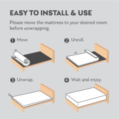 MLILY Ego Black 14 inch Queen Memory Foam Mattress, Gel Mattress in a Box, Medium