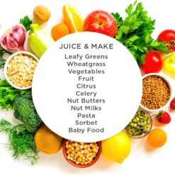Omega Juicer Premium Vegetable and Fruit Juice Extractor and Nutrition System, Silver