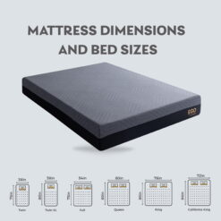 MLILY Ego Black 10 inch Gel Memory Foam Mattress, Queen Mattress in a Box, Medium