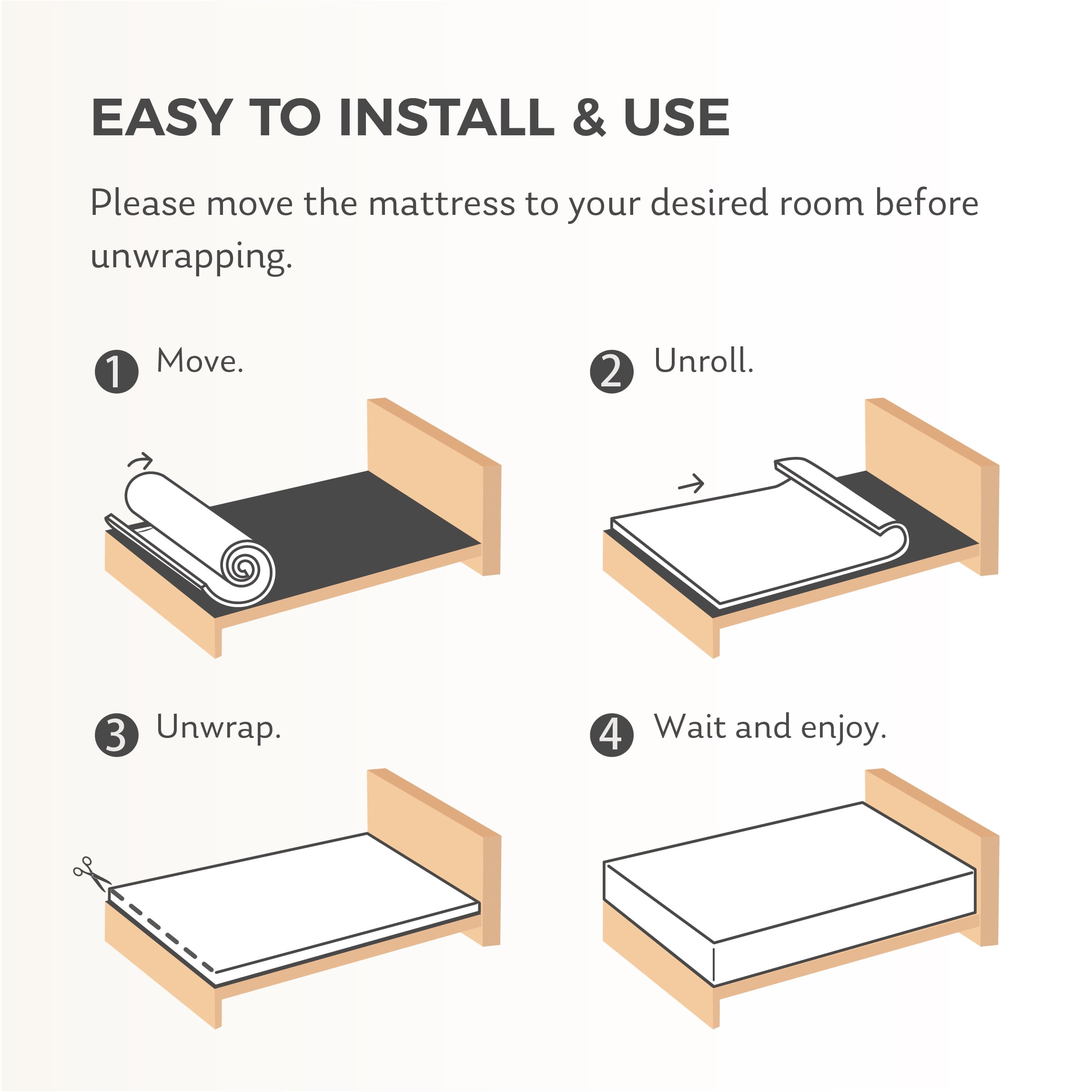 MLILY EGOHOME 14 inch Twin Mattress in a Box, Cooling Gel Memory Foam Mattress, Medium