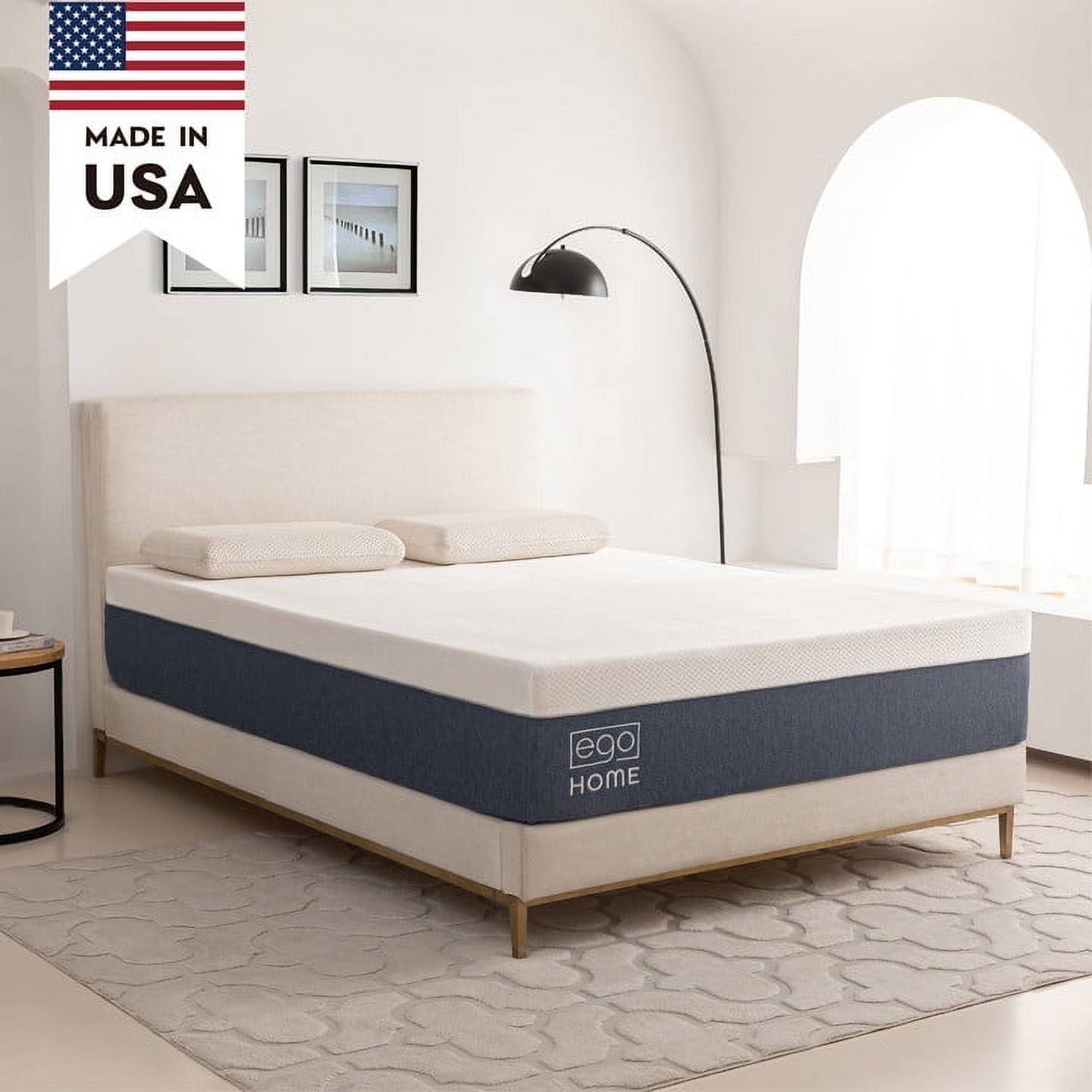MLILY EGOHOME 14 inch Queen Mattress in a Box, Cooling Gel Memory Foam Mattress, Medium