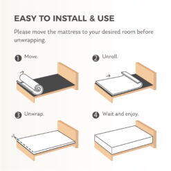 MLILY EGOHOME 14 inch King Mattress in a Box, Cooling Gel Memory Foam Mattress, Medium