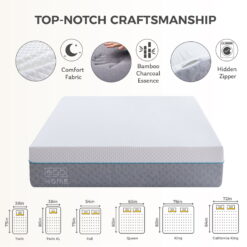MLILY EGOHOME 14 inch Full Size Mattress in a Box, Gel Memory Foam Mattress, Medium