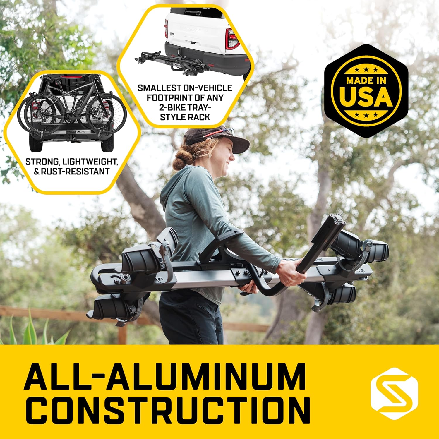 Saris Freedom 2-Bike Hitch Rack – Lightweight Aluminum Platform Carrier