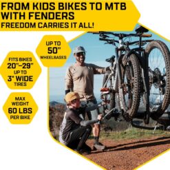 Saris Freedom 2-Bike Hitch Rack – Lightweight Aluminum Platform Carrier