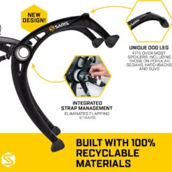 Saris Bones EX 2-Bike Trunk Rack Bicycle Carrier, Durable, Rust-Free, Anti-Sway Straps