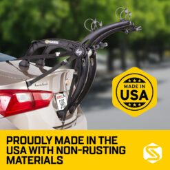 Saris Bones EX 2-Bike Trunk Rack Bicycle Carrier, Durable, Rust-Free, Anti-Sway Straps