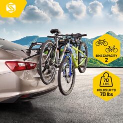 Saris Bones EX 2-Bike Trunk Rack Bicycle Carrier, Durable, Rust-Free, Anti-Sway Straps