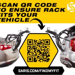 Saris Bones EX 3-Bike Trunk Rack Bicycle Carrier, Durable, Rust-Free, Anti-Sway Straps, Fits Most Vehicles