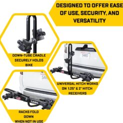 Saris Freedom 2-Bike Hitch Rack – Universal Fit for All Bike Types, 1¼