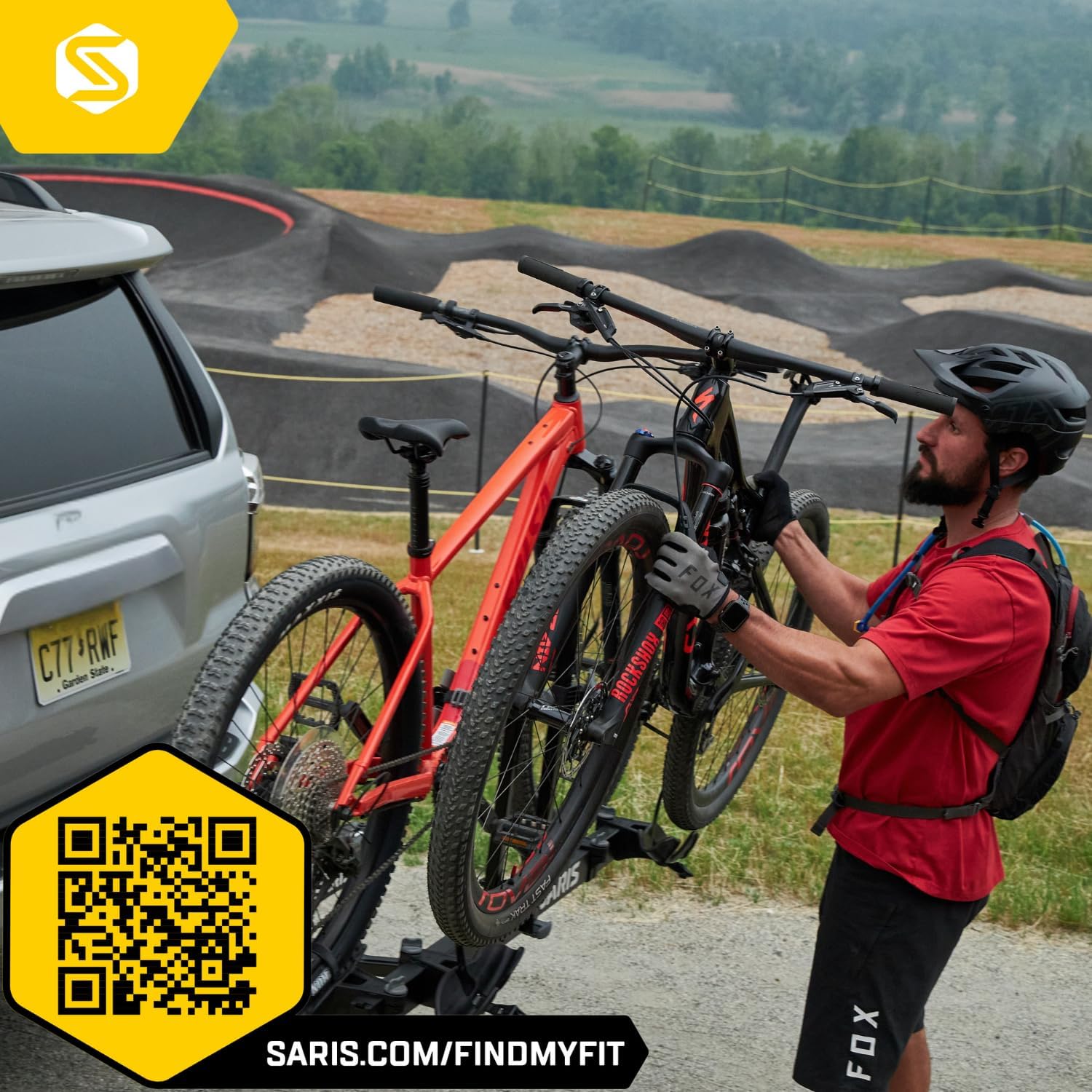 Saris Freedom 2-Bike Hitch Rack – Universal Fit for All Bike Types, 1¼" & 2" Receivers, 120 lb Capacity