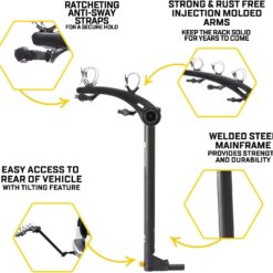 Saris Bones 2-Bike Hitch Rack Bicycle Carrier, with Easy Fold Design and Tilting Base