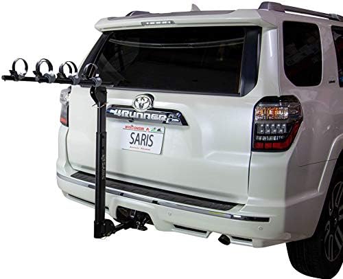 Saris Bike Rack, Grand Slam Hitch Car Rack, Universal Hitch, Hatch Access, Carries 4 Bicycles, Black