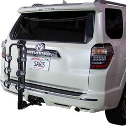 Saris Bike Rack, Grand Slam Hitch Car Rack, Universal Hitch, Hatch Access, Carries 4 Bicycles, Black