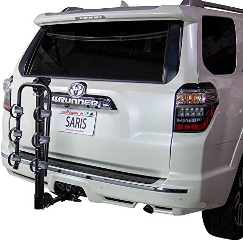 Saris Bike Rack, Grand Slam Hitch Car Rack, Universal Hitch, Hatch Access, Carries 4 Bicycles, Black