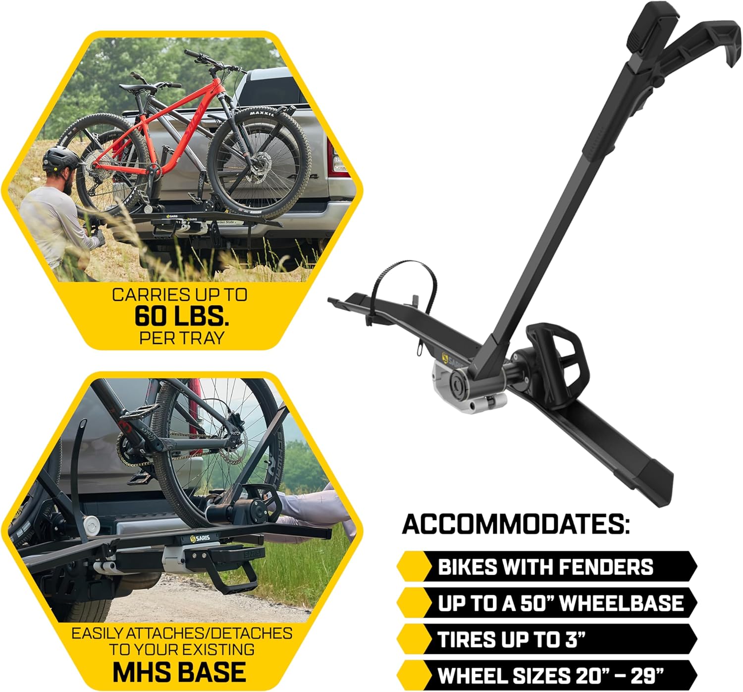 Saris MHS UNO Single Arm 1-Bike Tray