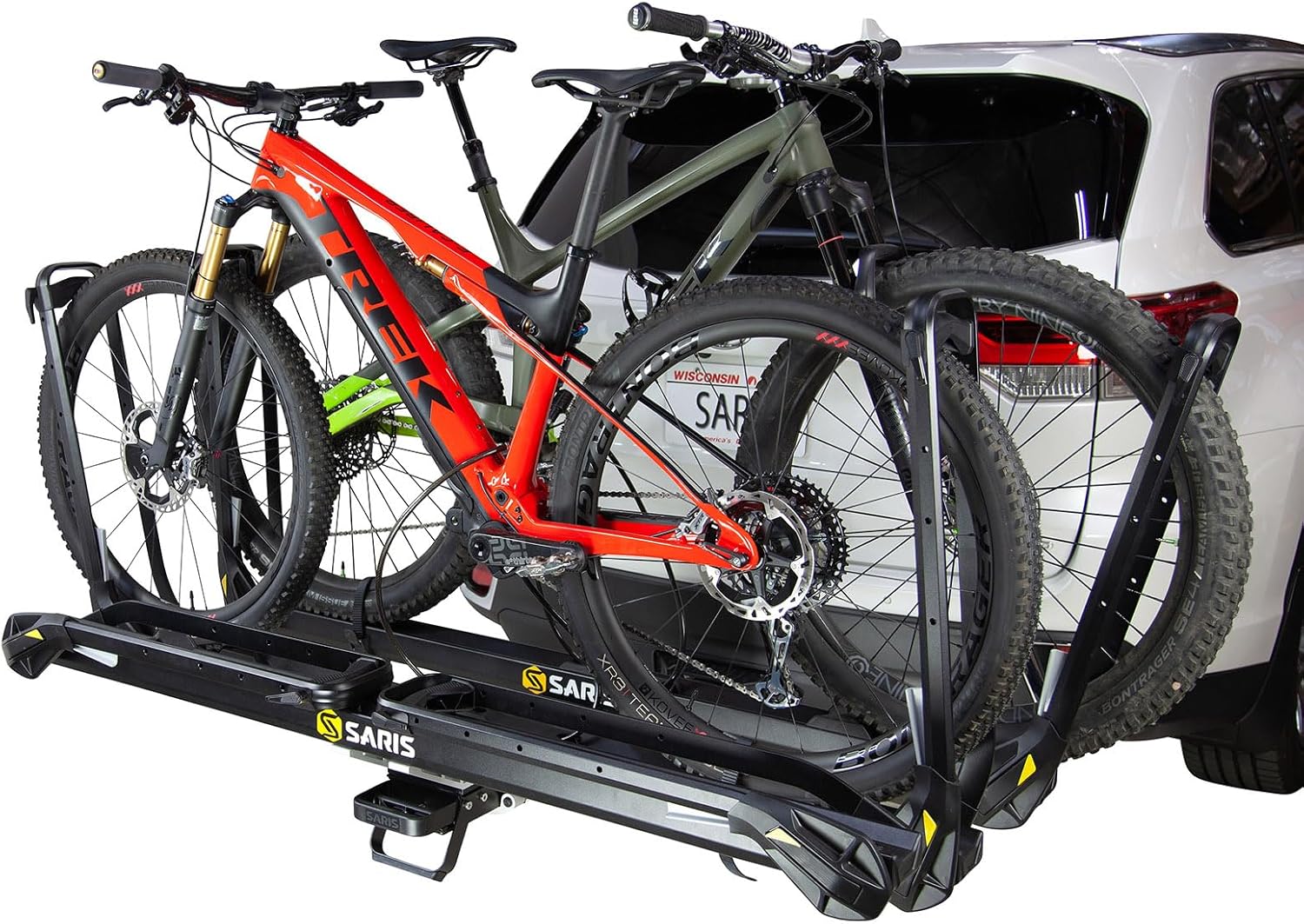 Saris Bike Racks, MHS 2+1 Universal Hitch Base, Fits 2" Hitch, Holds 2 Bikes, + 1 Additional Add On