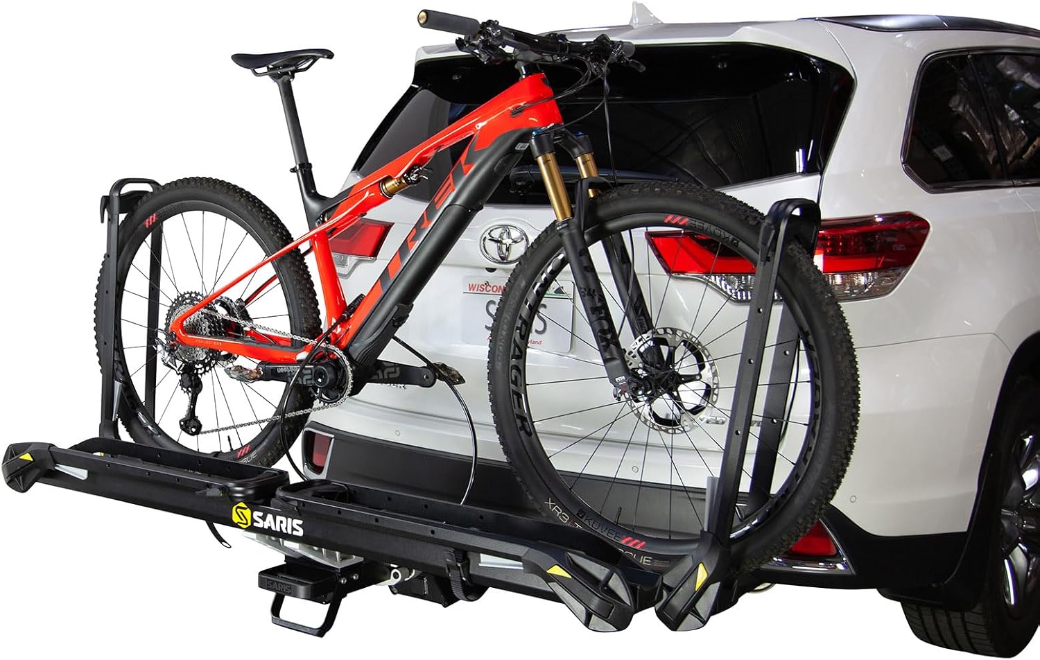 Saris Bike Racks, Modular Hitch System Base, MHS 1+1 Universal Hitch Base, Fits1.25 and 2" Hitch, Holds 1 Bike on Base +1 Additional Add On