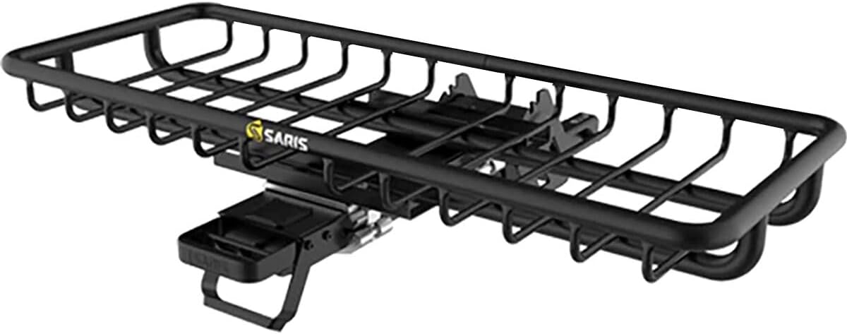 Saris MHS Cargo Basket Tray Modular Hitch System for Cars, Trucks and SUVs, Precision Machined Aluminum and Steel.