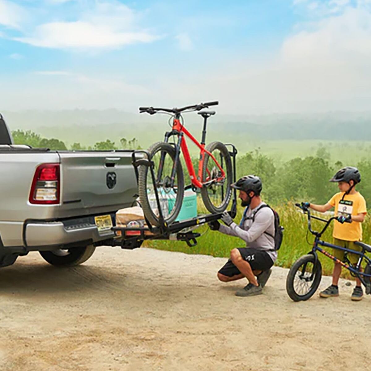 Saris MHS Cargo Basket Tray Modular Hitch System for Cars, Trucks and SUVs, Precision Machined Aluminum and Steel.