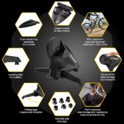 Saris - H3 Series Smart Indoor Bike Trainer, Quietest Ever at 59 dB, Compatible with 12-Speed Drivetrains, Includes Virtual Training App Subscription