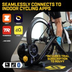 Saris M2 Smart Indoor Electromagnetic Resistance Bike Trainer, Compatible with Zwift App