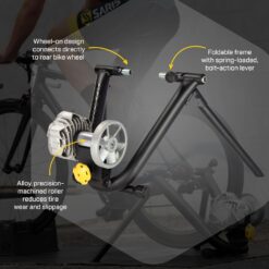 Saris Fluid2 Indoor Bike Trainer, Smart Equipped Option, Fits Road and Mountain Bikes, Compatible with Zwift App