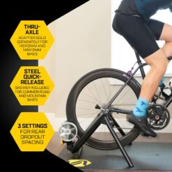 Saris Fluid2 Indoor Bike Trainer, Smart Equipped Option, Fits Road and Mountain Bikes, Compatible with Zwift App