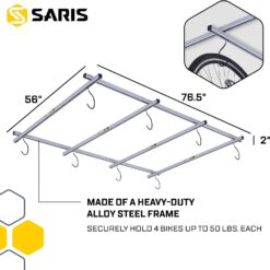 Saris Bike Storage, Cycle Glide Home Bicycle Parking, Ceiling Rack and Add-on-Kit