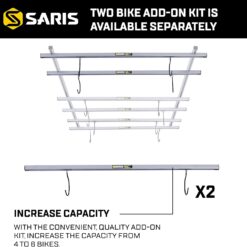 Saris Bike Storage, Cycle Glide Home Bicycle Parking, Ceiling Rack and Add-on-Kit