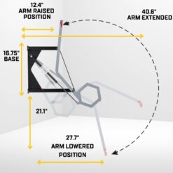 Saris Tip-Up Lift-Assist Bike Rack – Vertical Wall-Mounted Bike Storage with Spring-Assist Hoist