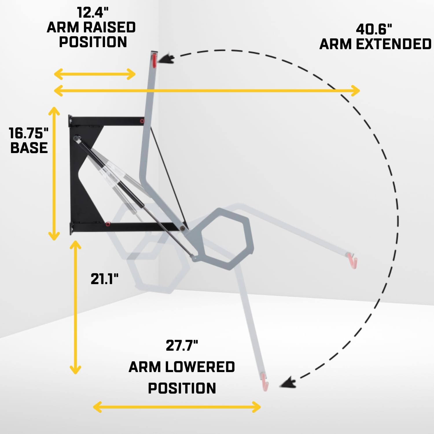 Saris Tip-Up Lift-Assist Bike Rack – Vertical Wall-Mounted Bike Storage with Spring-Assist Hoist