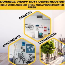 Saris Tip-Up Lift-Assist Bike Rack – Vertical Wall-Mounted Bike Storage with Spring-Assist Hoist
