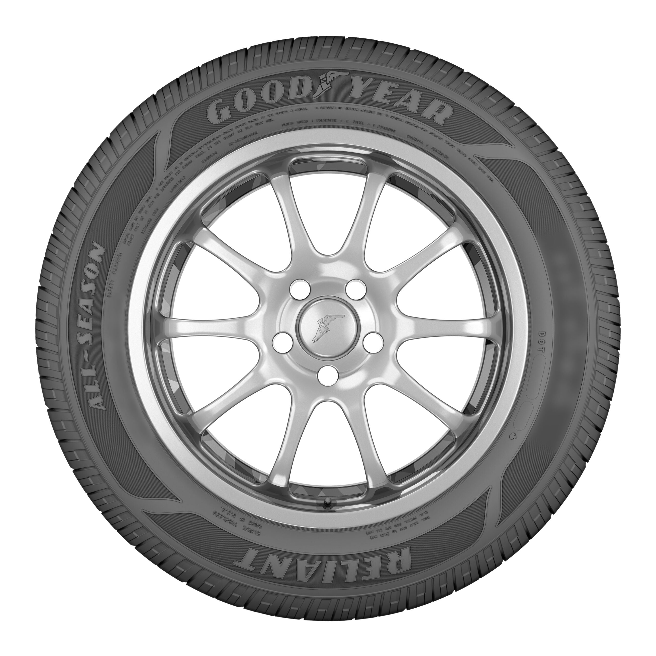 Goodyear Reliant All-Season 235/65R17 104V All-Season Tire Fits: 2017-18 Honda CR-V EX, 2019 Honda CR-V LX