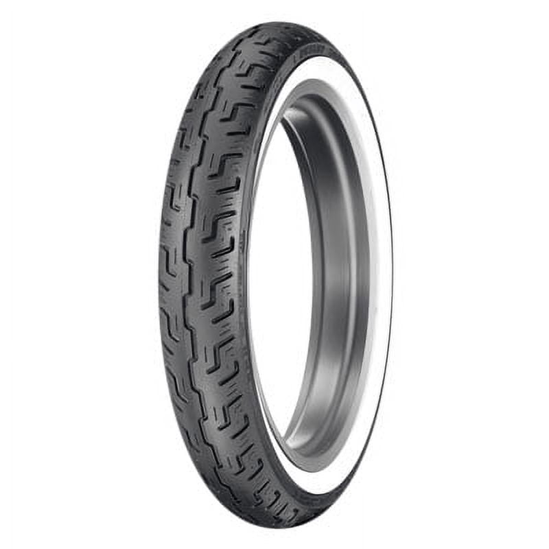 100/90-19 (57H) Dunlop D401 Front Motorcycle Tire Wide White Wall for Suzuki Savage LS650 1995-2009