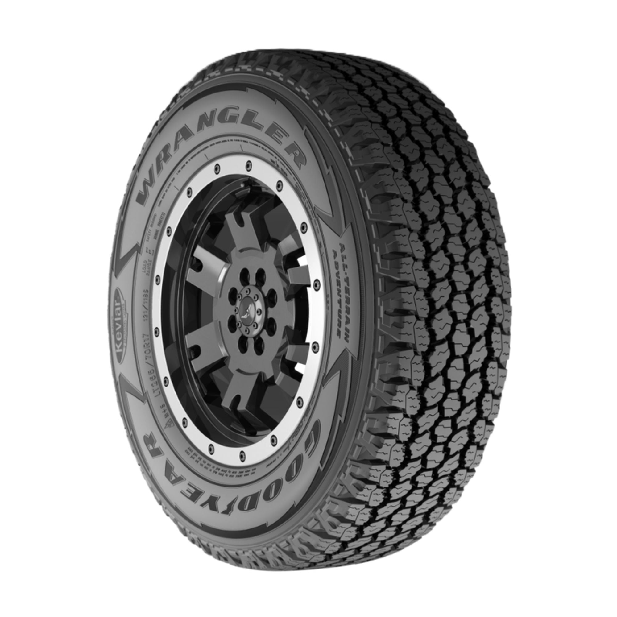 Goodyear Wrangler All-Terrain Adventure with Kevlar All Terrain LT275/70R18 125/122R E Light Truck Tire